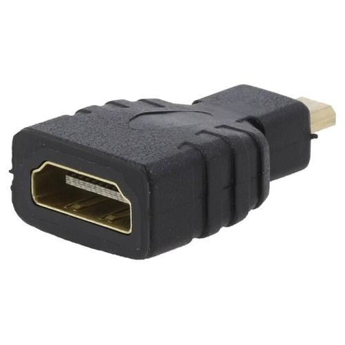 Adaptateur HDMI femelle vers micro HDMI male - Noir