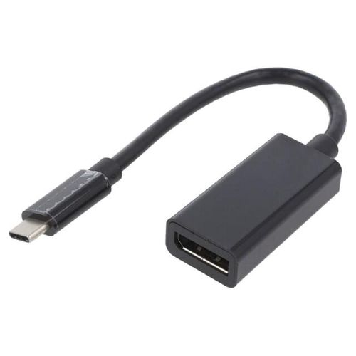 Adaptateur USB 3.1 DisplayPort femelle vers USB C male noir