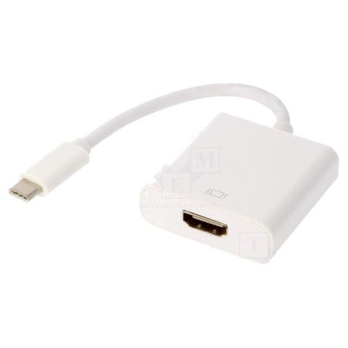 Adaptateur USB 3.1 HDMI femelle vers USB C male nickele 15cm