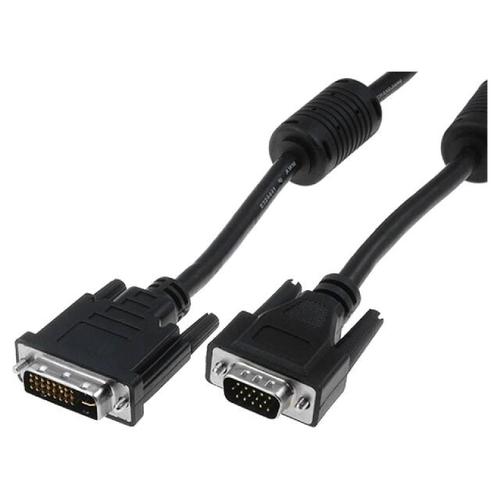 Cable dual link D-Sub 15pin HD prise DVI-I -24-5- prise male 2m - Noir