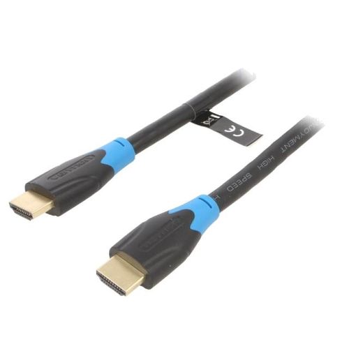 Cable HDMI 1.4 prise male des deux cotes UHD 4K 3D 8m - Noir