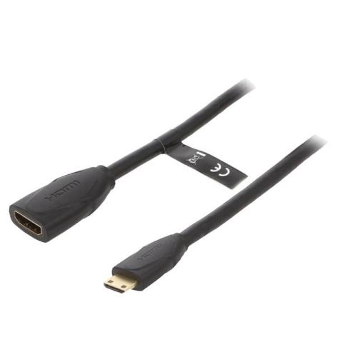 Cable HDMI 1.4 Femelle vers mini HDMI male 1m