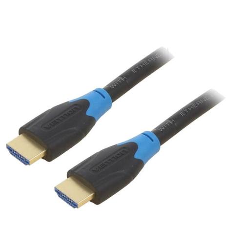 Cable HDMI 2.0 prise male des deux cotes UHD 4K 3D 0.5m - Noir