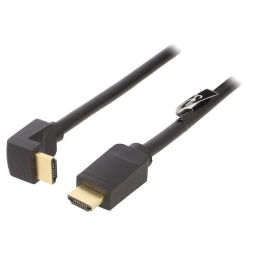 Cable HDMI 2.0 prise male HDMI prise male 90o UHD 4K 3D 3m - Noir
