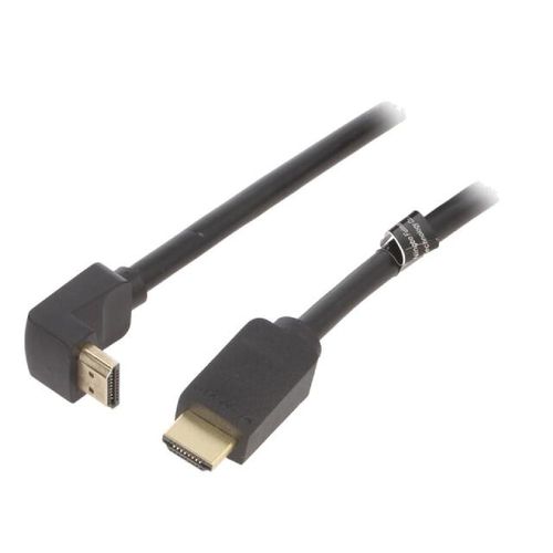 Cable HDMI 2.0 prise male HDMI prise male 270o UHD 4K 3D 1.5m - Noir