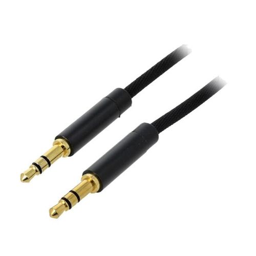 Cable Jack 3.5mm 3pin Male vers Male 0.5m noir