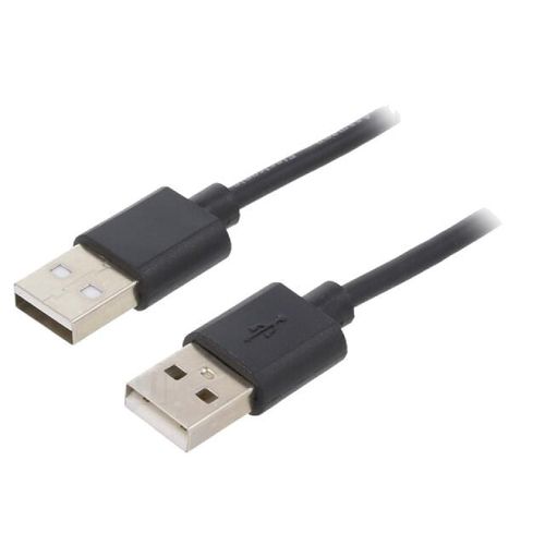Cable USB 2.0 USB A prise des deux cotes 3m noir