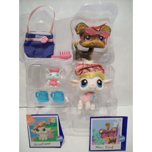 2 Littlest Petshop - #398 Yorkshire De New York Et #396 Mouton D'ecosse