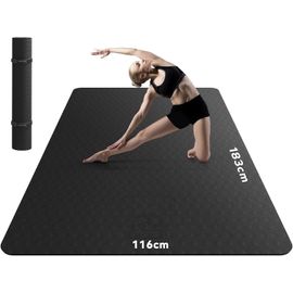 ASFASFq-Grand Tapis de Yoga - 183x122/198x137x0.6cm, Antidérapant, Durable, Écologique, Tapis