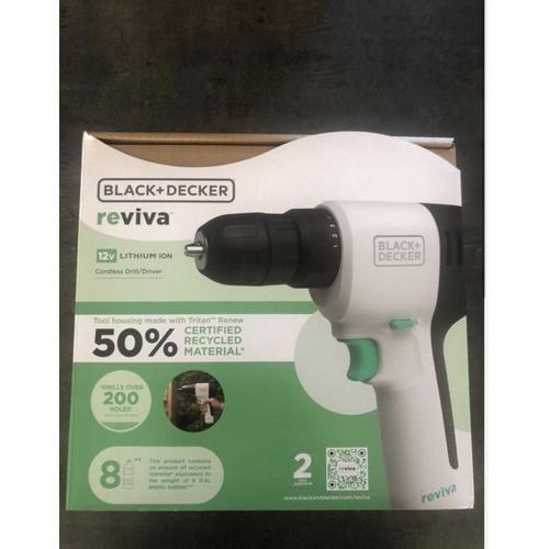 BLACK+DECKER Perceuse Visseuse 12V REVIVA avec Batterie Intégrée 1.5Ah 