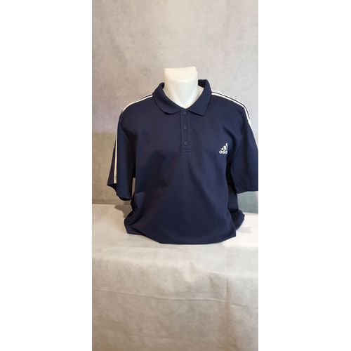 Polo Manches Courtes Bleu Marine Homme Adidas Taille Xxl