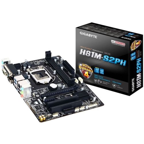 GIGABYTE GA-H81M-S2PH LGA 1150 Intel H81 HDMI SATA 6 Gb/s USB 3.0 Micro ATX Carte Mere Intel