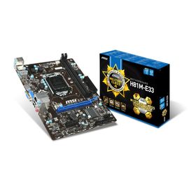 MSI H81M-E33 LGA 1150 Intel H81 HDMI SATA 6 Gb/s USB 3.0 Micro ATX Carte mere Intel