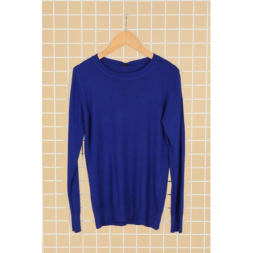 Pull Manches Longues Bleu Col Rond Femme Cmp55 Taille Unique