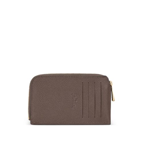 Longchamp portefeuille The Foulonné à fermeture zippée - Marron