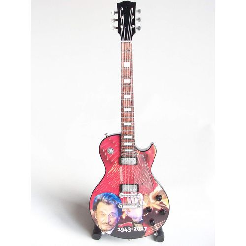 Guitare Miniature Mémorial Johnny Hallyday Marque : Music Legends Collection 25 Cm