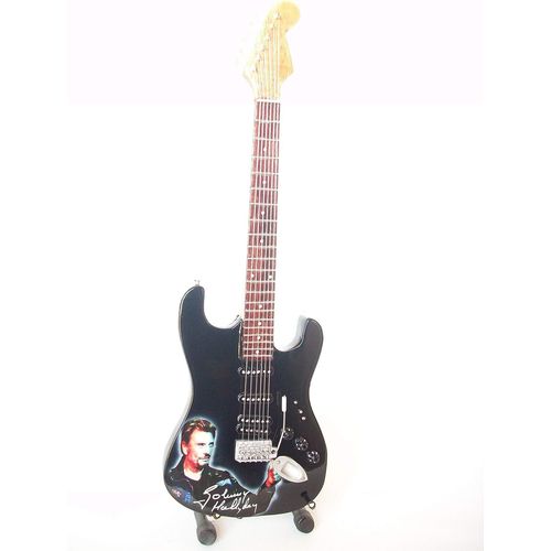 Guitare Miniature Style Fender Stratocaster - Johnny Hallyday 25 Cm