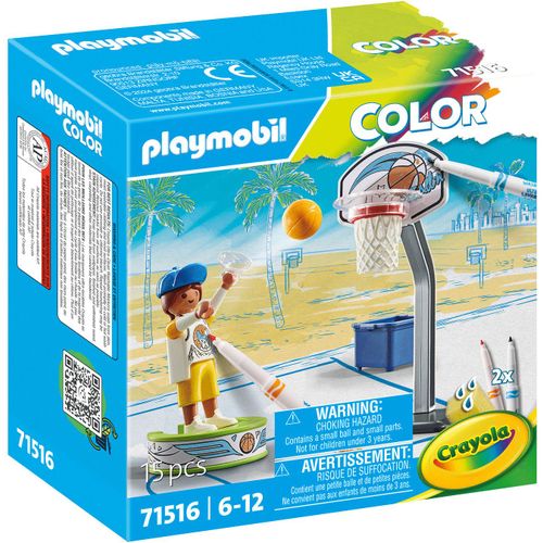 Playmobil Color 71516 - Skater Avec Basket-Ball