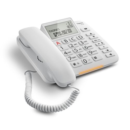 Gigaset DL380 Téléphone analogique Blanc Identification de l'appelant