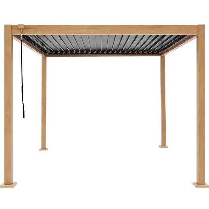 Pergola bioclimatique GAYA - Structure en aluminium et en acier