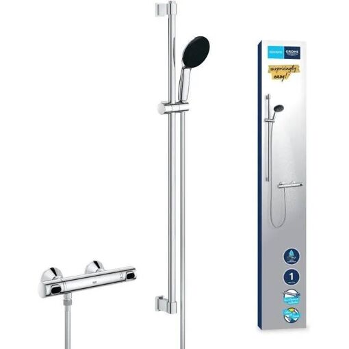 Ensemble de douche - 1 jet - Mitigeur thermostatique -