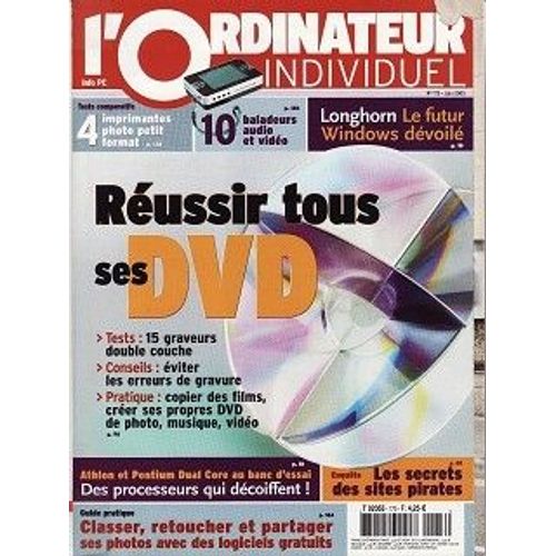 L'ordinateur Individuel  N° 173 : Reussir Tous Ses Dvd