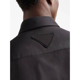 Prada chemise en coton à manches longues - Noir