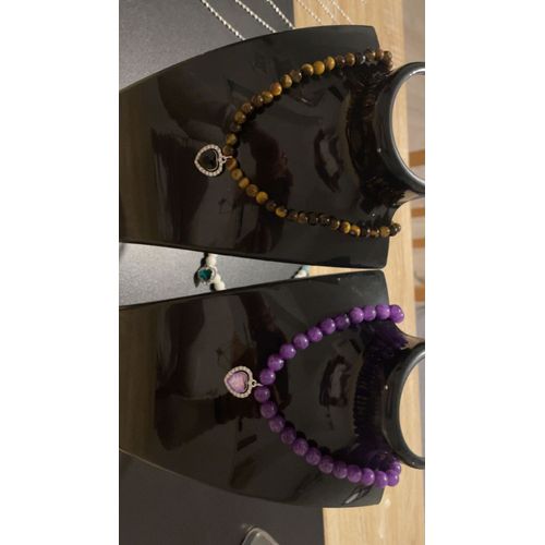 Collier Fait Main En Pierre Précieuse Litho Thérapie