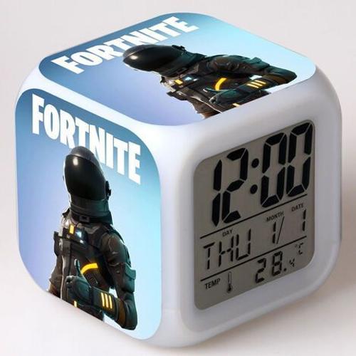 Réveil Fortnite Éclairage LED Petit Réveil 16