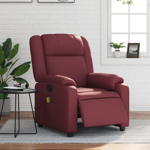 Vidaxl Fauteuil De Massage Inclinable Électrique Rouge Bordeaux