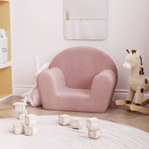 Vidaxl Canapé Pour Enfants Rose Peluche Douce