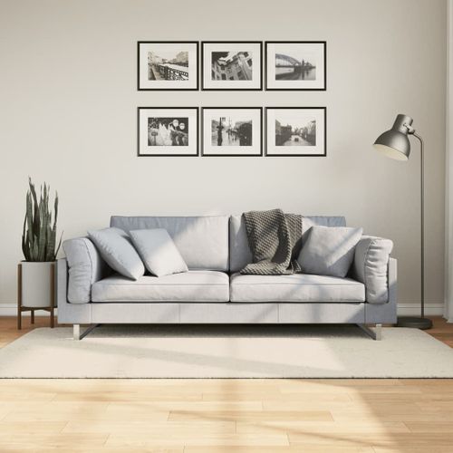 Vidaxl Tapis Istan À Poils Longs Aspect Brillant Crème 100x200 Cm
