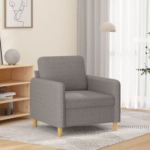 Vidaxl Fauteuil Taupe 60 Cm Tissu