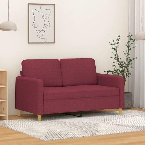 Vidaxl Canapé À 2 Places Rouge Bordeaux 120 Cm Tissu