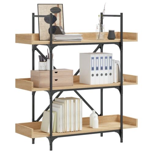 Vidaxl Bibliothèque À 3 Niveaux Chêne Sonoma 100x33x108,5 Cm