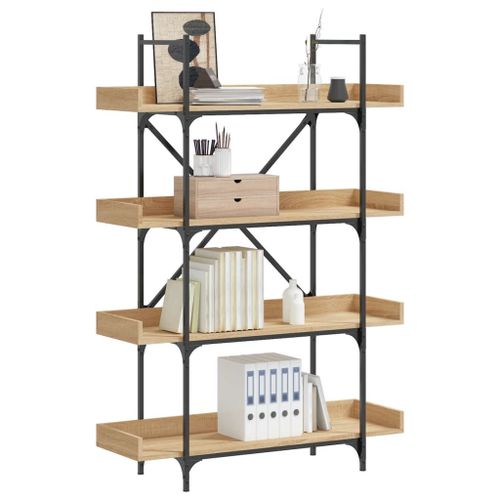 Vidaxl Bibliothèque À 4 Niveaux Chêne Sonoma 100x33x145,5 Cm