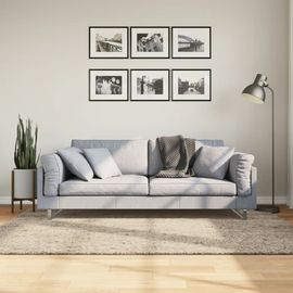 Vidaxl Tapis Istan À Poils Longs Aspect Brillant Beige 140x200 Cm