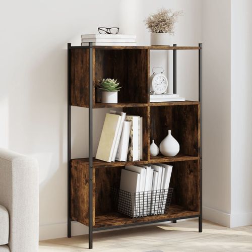 Vidaxl Bibliothèque Chêne Fumé 72x28x109 Cm Bois D'ingénierie