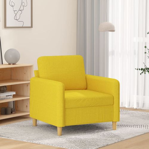 Vidaxl Fauteuil Jaune Clair 60 Cm Tissu