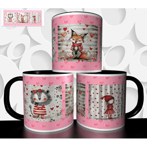 Mug Tasse À Café - Illustration Amour Love Cadeau Mariage St Valentin 1912