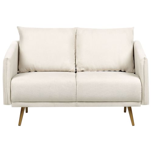 Canapé 2 Places En Tissu Beige Maura