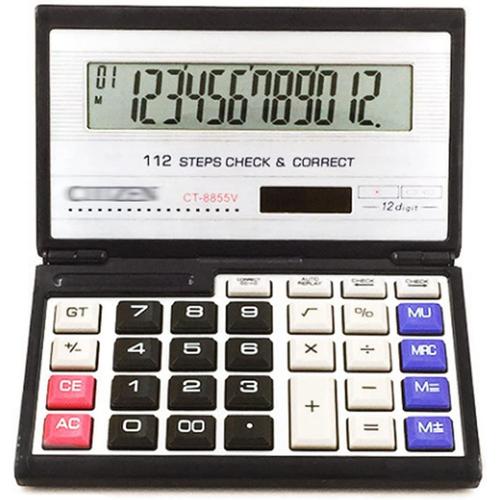 Calculatrice, calculatrice simple, calculatrice à fonctions standard avec étui pliable, calculatrice solaire et à batterie/calculatrice de bureau à 12 chiffres