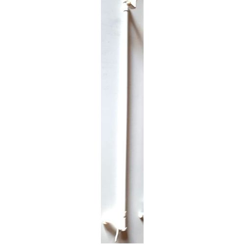 Tringle À Rideaux Extensible À Fixation Par Pression Presto Basic - Métal Blanc - De 45-60cm - Tube En Acier Profilé - Embout En Alliage -Pose Sans Vis Et Sans Perçage - Repositionnable