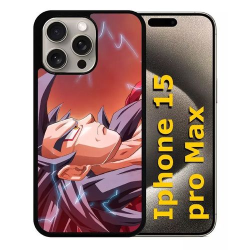 Coque Pour Iphone 15 Pro Max - Dragon Ball Gt Goku Super Saiyan 4 - Silicone - Noir