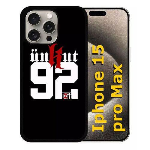 Coque Pour Iphone 15 Pro Max - Unkut Haut De Seine 92 - Silicone - Noir