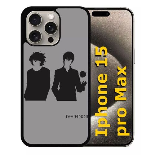 Coque Pour Iphone 15 Pro Max - Death Note - Silicone - Noir