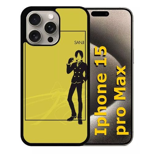 Coque Pour Iphone 15 Pro Max - One Piece Sanji - Silicone - Noir