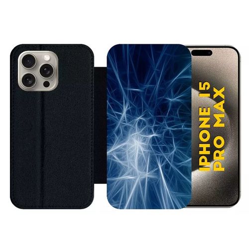 Etui À Rabat Pour Iphone 15 Pro Max - Nebuleux - Silicone - Noir