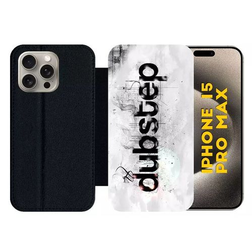Etui À Rabat Pour Iphone 15 Pro Max - Dubstep - Silicone - Noir