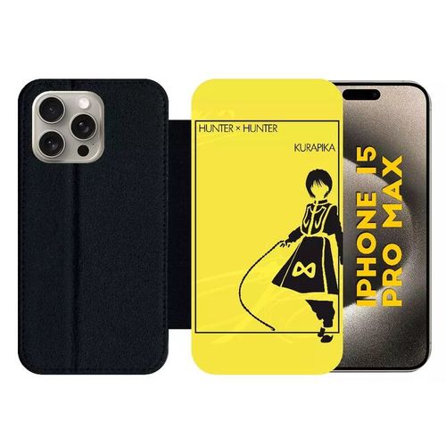 Etui À Rabat Pour Iphone 15 Pro Max - Hunter X Hunter - Silicone - Noir